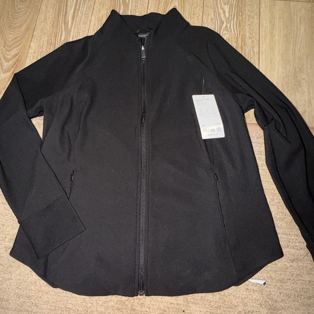 Athleta salutation ribbed jacket